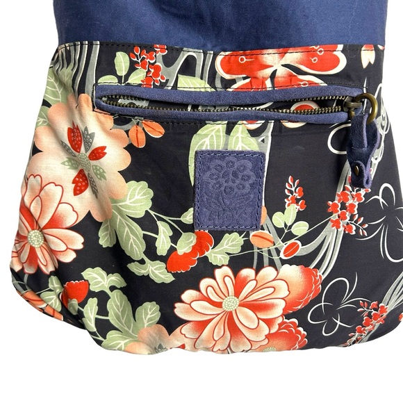 Lucky Brand Leather Suede shoulder hobo handbag Lined pockets Purple lavender - Picture 5 of 8